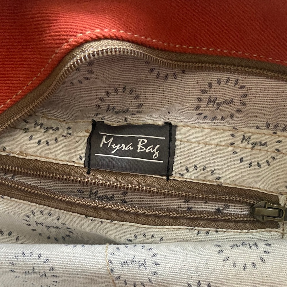 Myra Orange Tote Bag - Picture 6 of 9